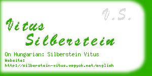 vitus silberstein business card